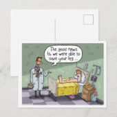 BEEN BEEN BEWAAR HET BEEN. Het goede nieuws is ... Briefkaart (Voorkant / Achterkant)