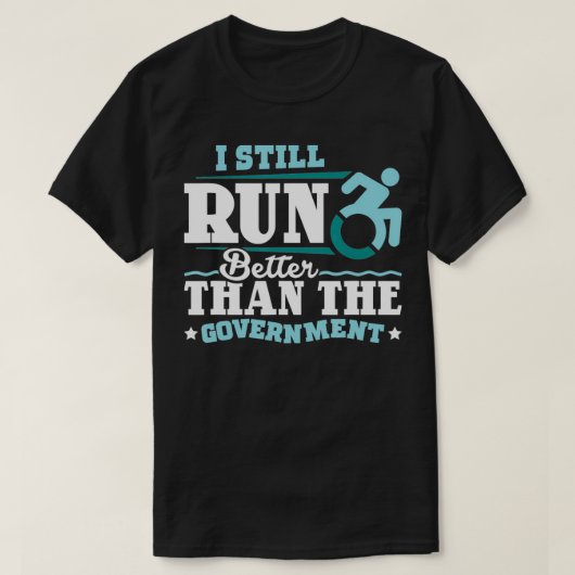been gehandicapte gehandicapte Amputee run beter d T-shirt (Design voorkant)