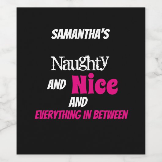 Been Ondeugend & Mooi & Alles tussenin - Wijn Etiket (Enkel label)