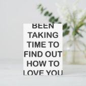 Been-Taking-Time-Love-Quote Briefkaart (Staand voorkant)