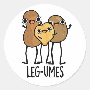Been-umes Funny Legume Pun Ronde Sticker