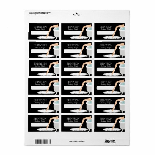 been zelfgemaakte zeep badbad beauty etiket (Full Sheet)