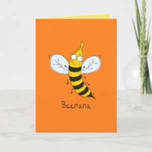 Beenana - Funny Bee Banana Carte de voeux