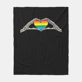 Beenderen handen hart actief fleece deken