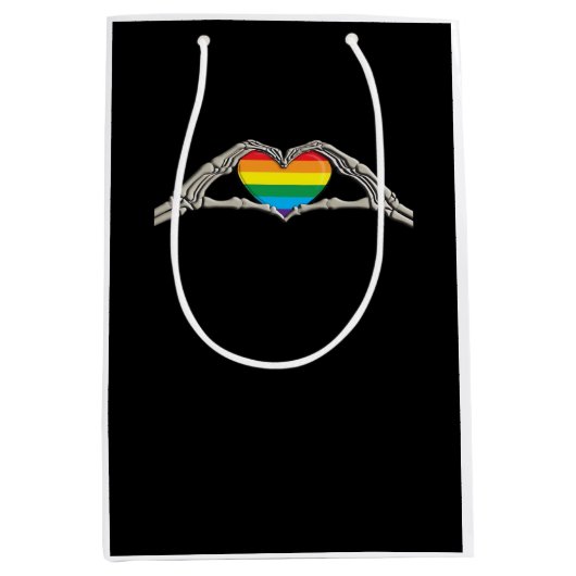 Beenderen handen hart actief medium cadeauzakje (Voorkant)