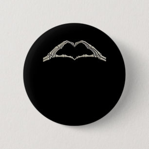 Beenderen handen hart actief ronde button 5,7 cm