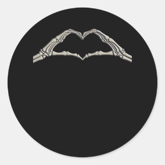 Beenderen handen hart actief ronde sticker