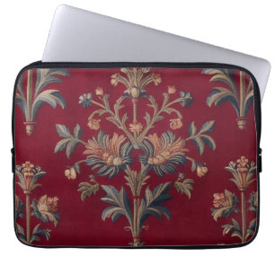 Beendertje medievale bloem in bordeaal rood laptop sleeve