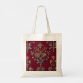 Beendertje medievale bloem in bordeaal rood tote bag (Achterkant)