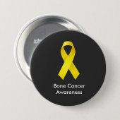 Beenkankerbewustzijn Geel lint Ronde Button 7,6 Cm (Voorkant /achterkant)