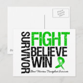 Beenmerg Transplant Survivor Briefkaart (Voorkant / Achterkant)