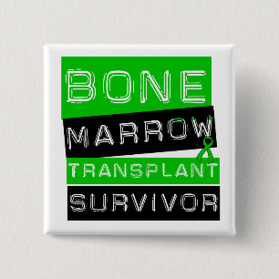 Beenmerg Transplant Survivor Gifts Vierkante Button 5,1 Cm