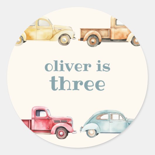 Beep Beep Beep Sticker Anniversaire (Devant)