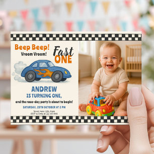 Beep Beep Snel Eén Verjaardag Kaart