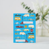 Beep Beep Stuck in Traffic Pattern Briefkaart (Staand voorkant)