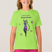 Beep Boop Cute Robot Giggle Fun T-Shirt (Devant)