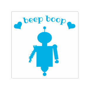 Beep Boop Cute Robot Stamp Zelfinktende Stempel