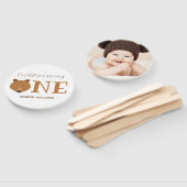 Beer 1 Foto eerste verjaardag Handwaaier (Niet-gemonteerd)