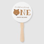 Beer 1 Foto eerste verjaardag Handwaaier (Voorkant)