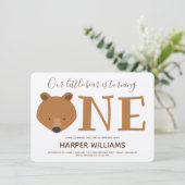 Beer 1e verjaardag kaart (Staand voorkant)