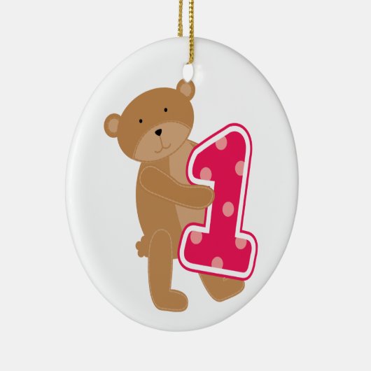 Beer 1e verjaardag T-shirts en cadeautjes Keramisch Ornament (Rechts)