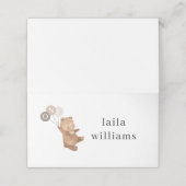 Beer 3 bruine ballonnen - 1e verjaardag (Buitenkant ongevouwen)