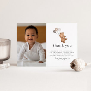 Beer 3 bruine ballonnen Foto: Dank u Kaart