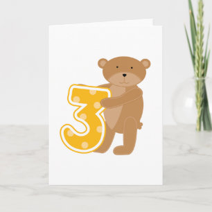Beer 3e Verjaardag T-shirts en geschenken Kaart