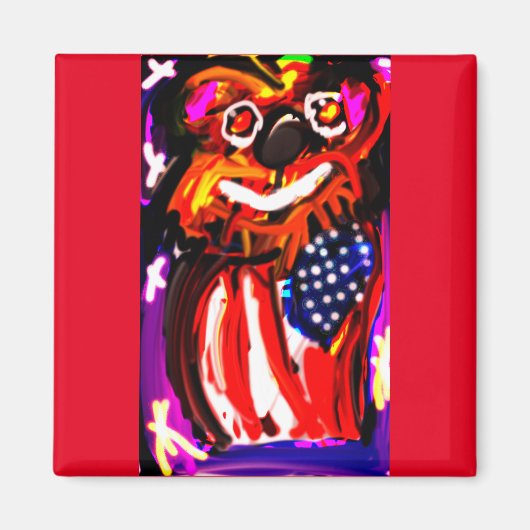 Beer - 4 juli - fiets speelkaarten magneet (Voorkant)