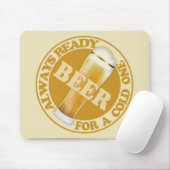 BEER aangepaste monogram mousepad Muismat (Met muis)