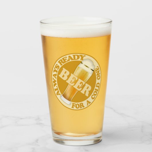 BEER aangepaste naam glas (Voorkant gevuld)