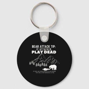 Beer Aanval Tip Grappig Kamperen Wandelen Outdoor Sleutelhanger
