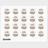 Beer Adventure Herfst Mountain Neutraal Baby showe Ronde Sticker (Vel)