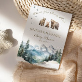 Beer Adventure Snowy Mountains Baby shower Bedankkaart