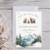 Beer Adventure Snowy Mountains Baby shower Bedankkaart