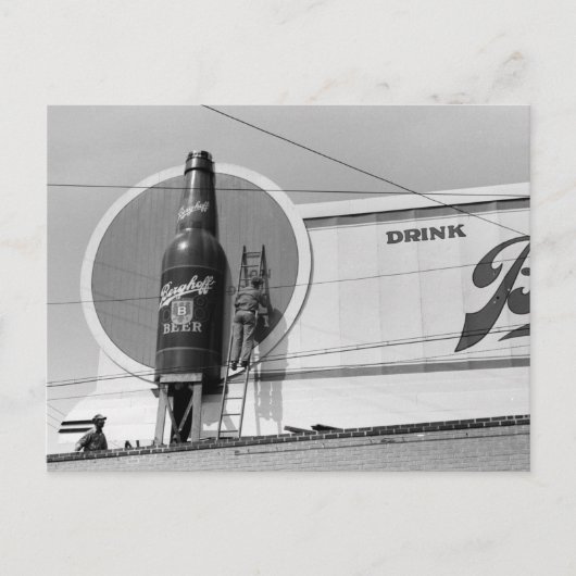 Beer Adverteren Billboard, 1940 Briefkaart (Voorkant)