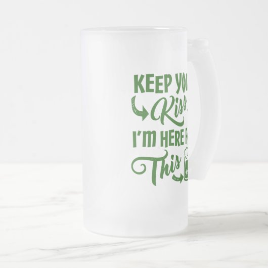 Beer Allegiance Funny Irish Drink Matglas Bierpul (Voorkant rechts)