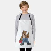 Beer als ambachtsman met gereedschapsdoos schort (Gedragen)