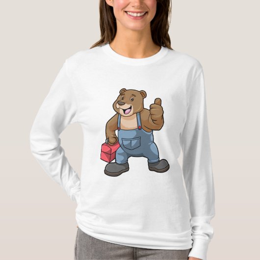 Beer als ambachtsman met gereedschapsdoos t-shirt (Voorkant)