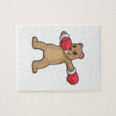 Beer als Boxer op Boxing & Hip Hop Dance Dab Legpuzzel (Horizontaal)