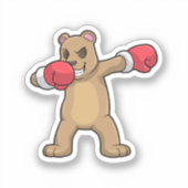 Beer als Boxer op Boxing & Hip Hop Dance Dab Sticker (Voorkant)