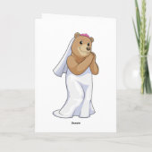 Beer als Bride met Veil Kaart (Achterkant)