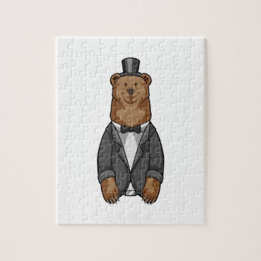 Beer als bruidegom met jasje legpuzzel (Verticaal)