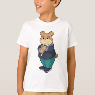 Beer als bruidegom met pak t-shirt
