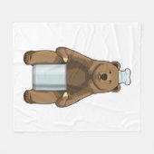 Beer als Cook met kookpot Fleece Deken (Voorkant (Horizontaal))