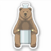 Beer als Cook met kookpot Sticker (Voorkant)