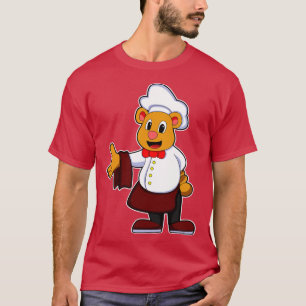 Beer als kok met een Chefs pet T-shirt