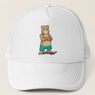 Beer als Skater met Skateboard Trucker Pet