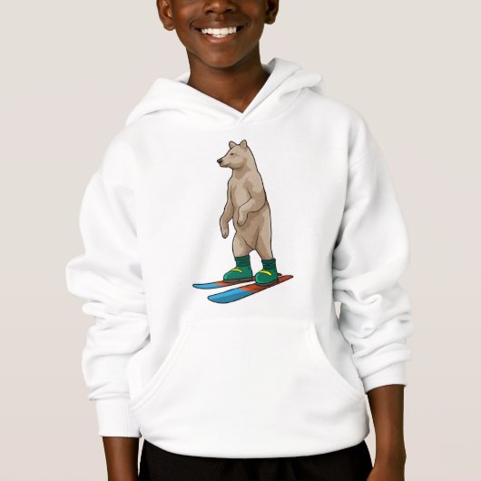 Beer als Skier met skiën (Voorkant)