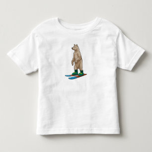 Beer als Skier met skiën Kinder Shirts